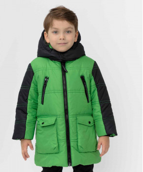 Пальто зимнее зеленое