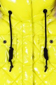 Пальто для девочки GnK ЗС-919 (желт-зел) Женский Желтый,Зеленый - превью-фото №6