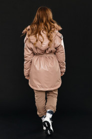 Куртка GnK С-744 (карам) Женский Светло-коричневый - превью-фото №5