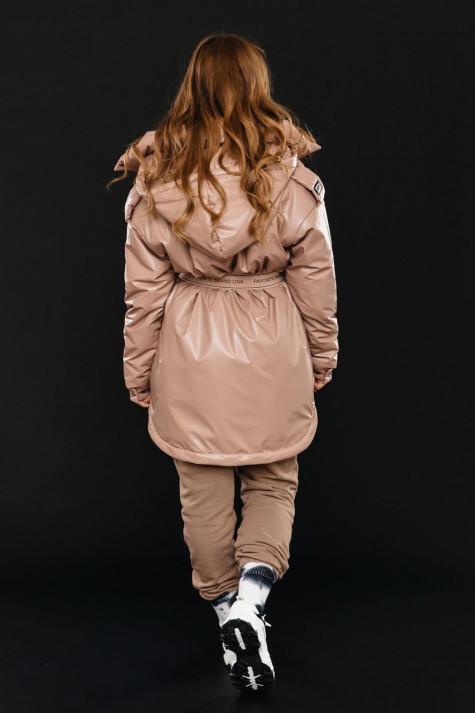 Куртка GnK С-744 (карам) Женский Светло-коричневый - фото №5