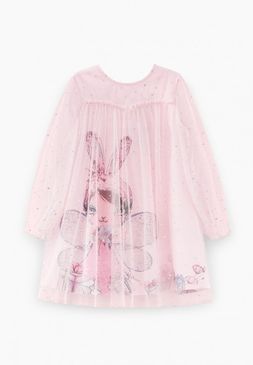 Светло-розовое платье с нарядной сеткой Bell Bimbo 222201 св.розовый Женский Светло-розовый - фото